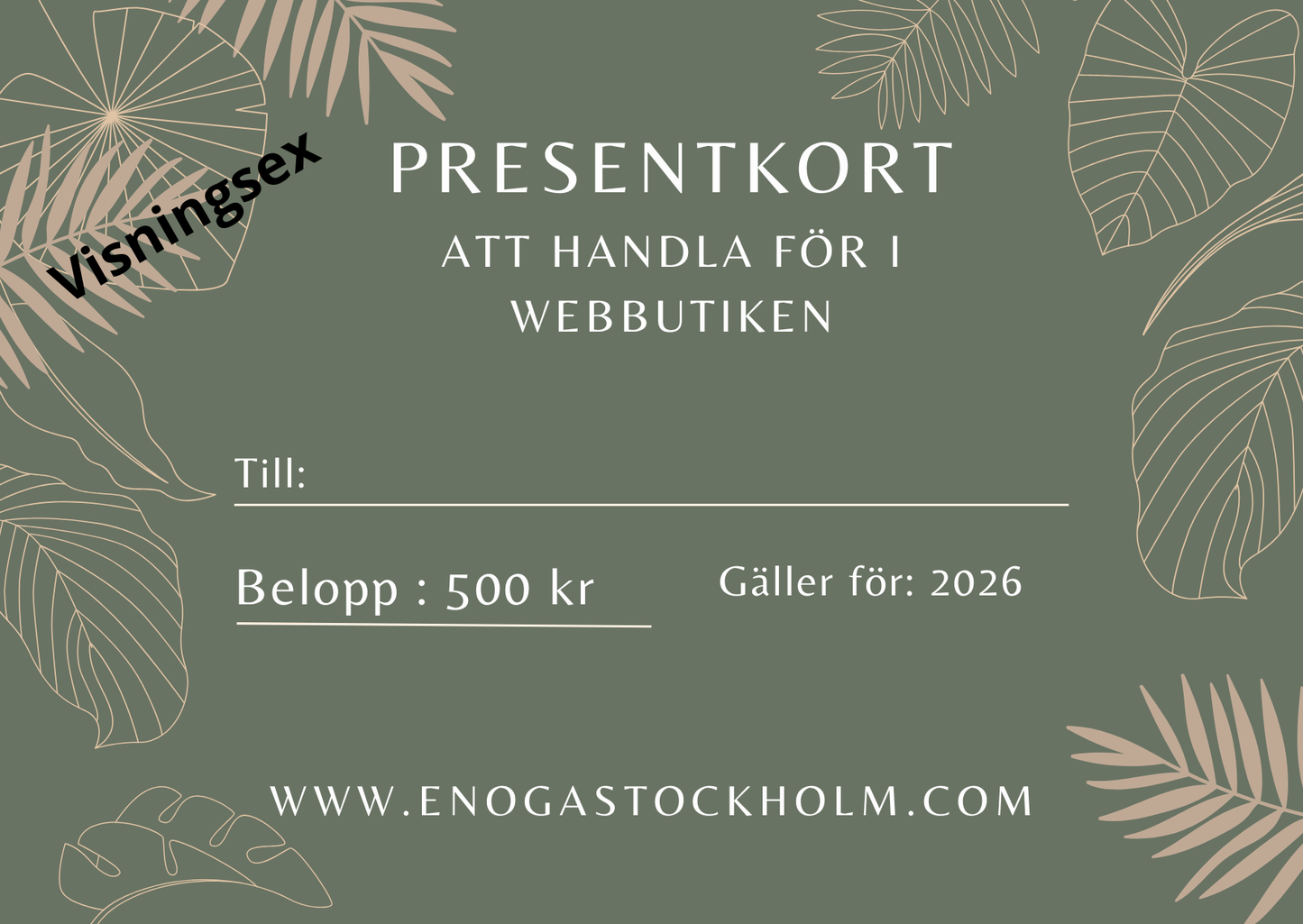Enöga Stockholm presentkort
