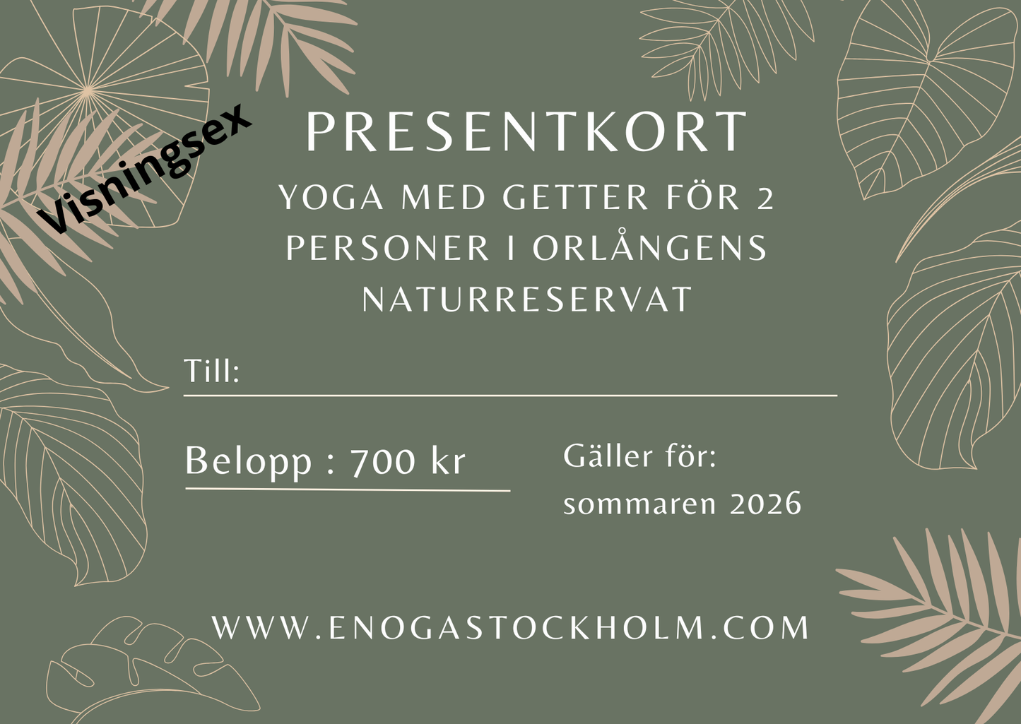 A Presentkort Yoga med killingar 2 personer